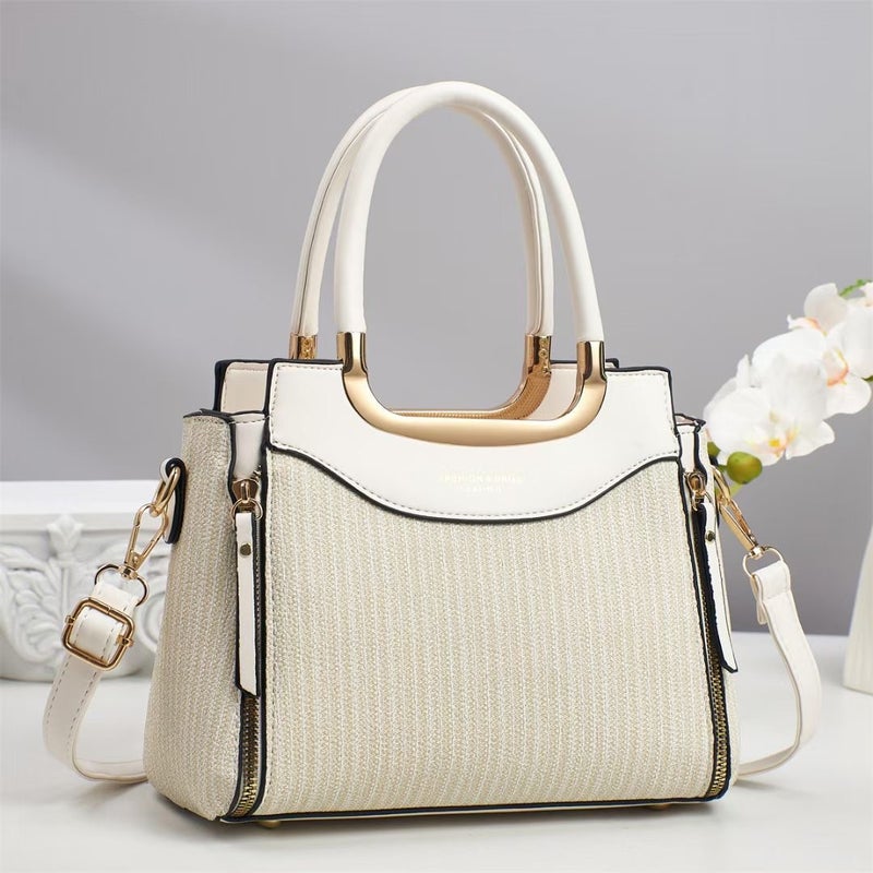 New Women'S Bags, Fashionable And Versatile, Trendy Handbags, Large Capacity, Simple, Casual And Textured, Single Shoulder Cross-Body Women'S Bags - Image 4